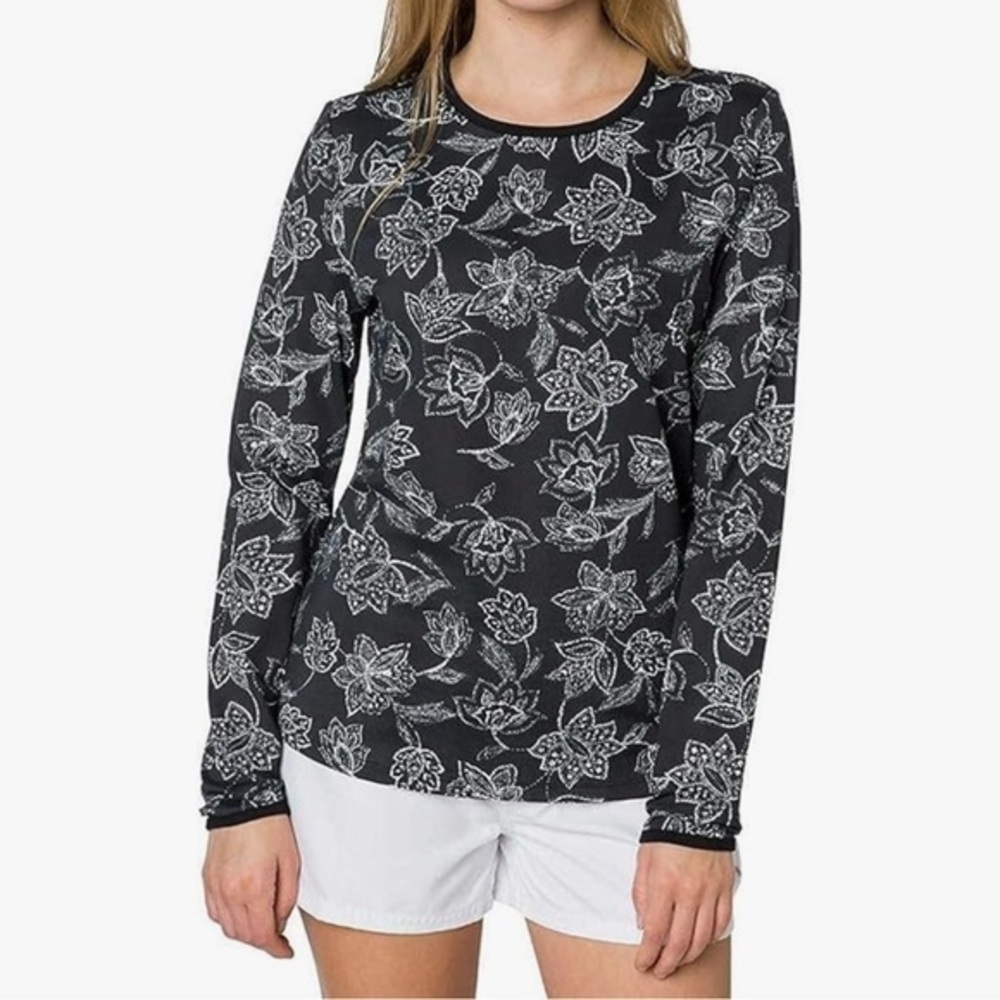 New HANG TEN Womens Long Sleeve Rashguard with UPF 50+ Size XL NWT